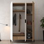 Hanah Home Neva 6303 Armario Roble Zafiro y Blanco